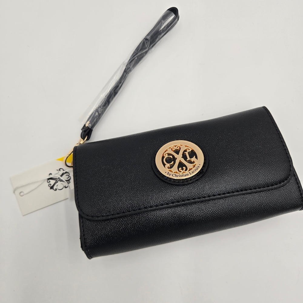 CXL by Christian Lacroix Bali Caviar Black Small Clutch Wristlet CXLH24989-BLAK